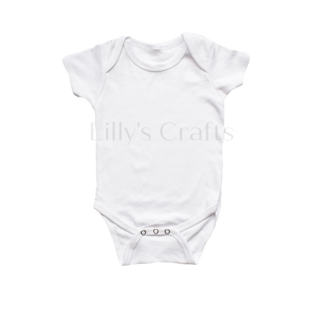100 White Polyester Onesie LillysCrafts