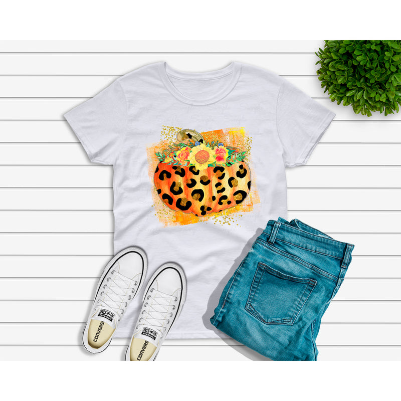 Leopard Pumpkin. Ready to Press Transfer. RC-11