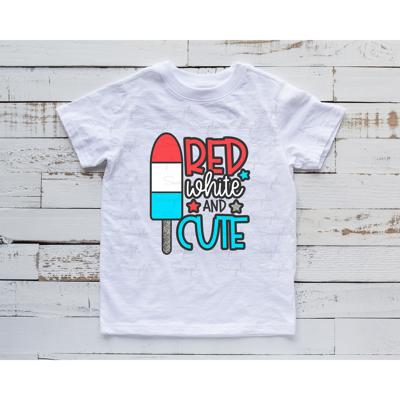 Red, White, and Cute Ready to Press Transfer