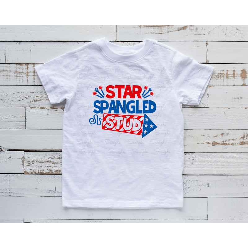 Star Spangled Stud Ready to Press Transfer